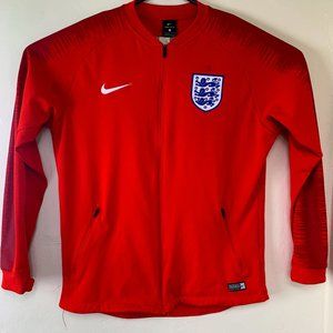 Nike Dri Fit Team England Red Full Zip Soccer Track Jacket Size Large 3 Lions